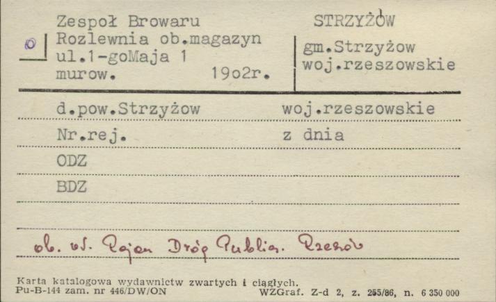 zespół browaru, rozlewnia, ob. magazyn, skan 1