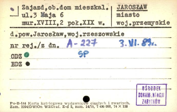 zajazd, ob. dom mieszkalny, skan 1