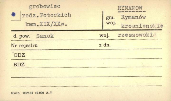 grobowiec rodz. Potockich, skan 1