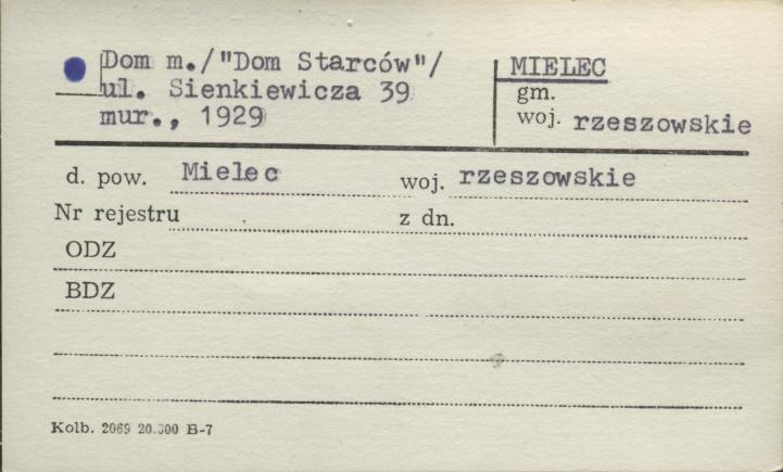 dom mieszkalny Dom starców, skan 1