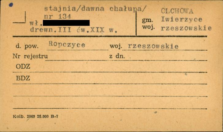 stajnia (dawna chałupa), skan 1
