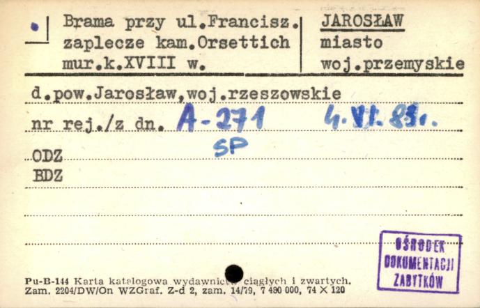 brama, zaplecze kam. Orsettich, skan 1
