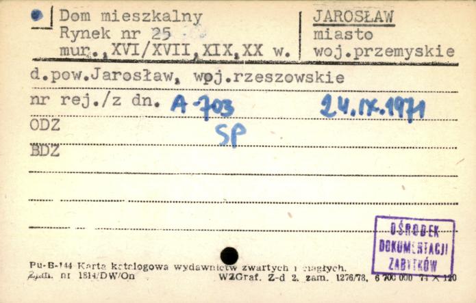 dom mieszkalny, ob. Dom Turysty, skan 1