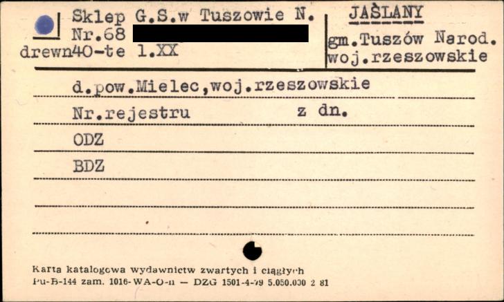 sklep G. S. w Tuszowie N., skan 1