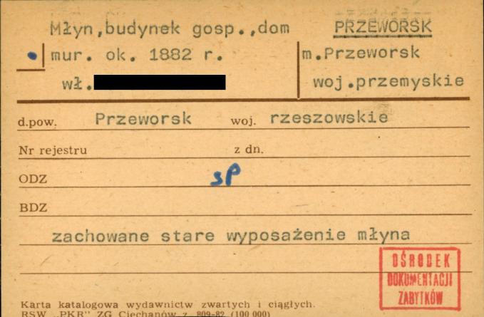 młyn, budynek gosp., dom, skan 1