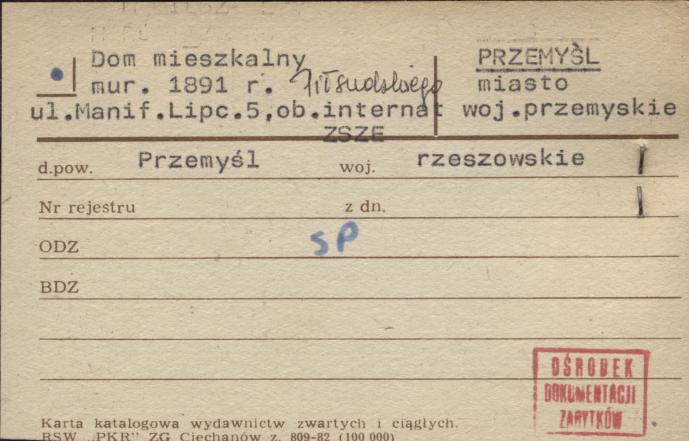 dom mieszkalny, ob. internat ZSZE, skan 1
