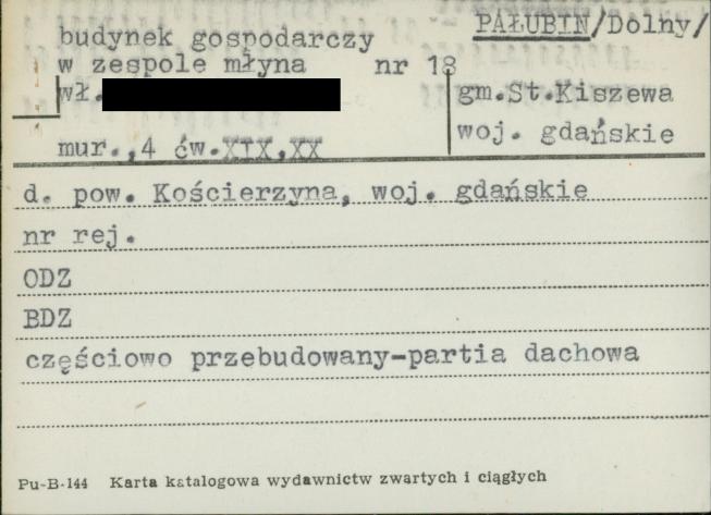 budynek gospodarczy w zespole młyna, skan 1