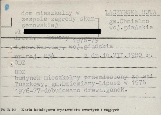 dom mieszkalny w zespole zagrody skansenowskiej, skan 1