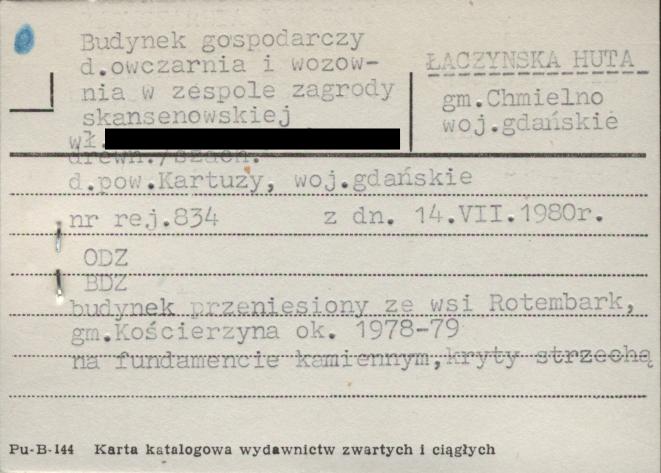 budynek gospodarczy d. owczarnia i wozownia w zespole zagrody skansenowskiej, skan 1