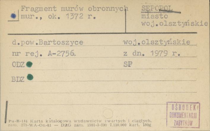 fragment murów obronnych, skan 1