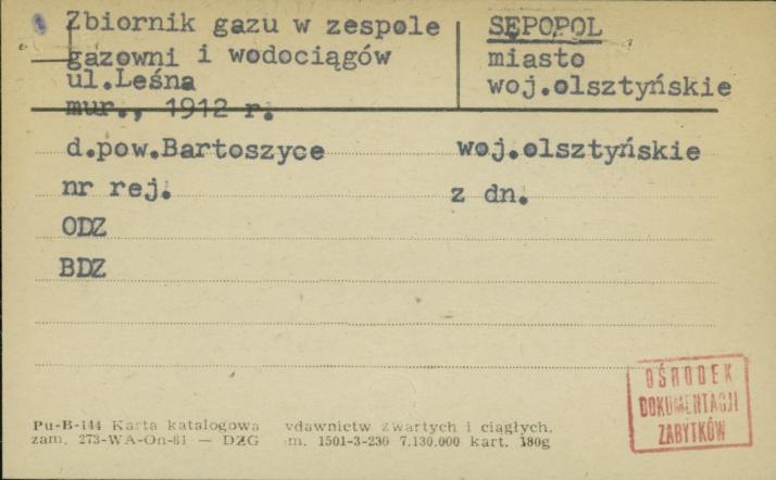 zbiornik gazu w zespole gazowni i wodociągów, skan 1