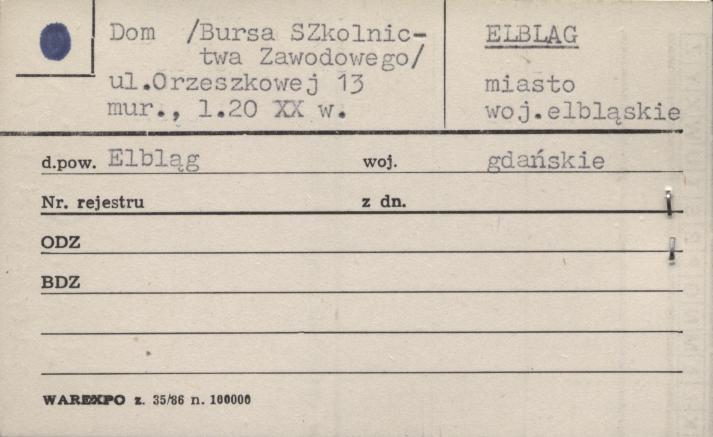 dom, bursa szkolnictwa zawodowego, skan 1