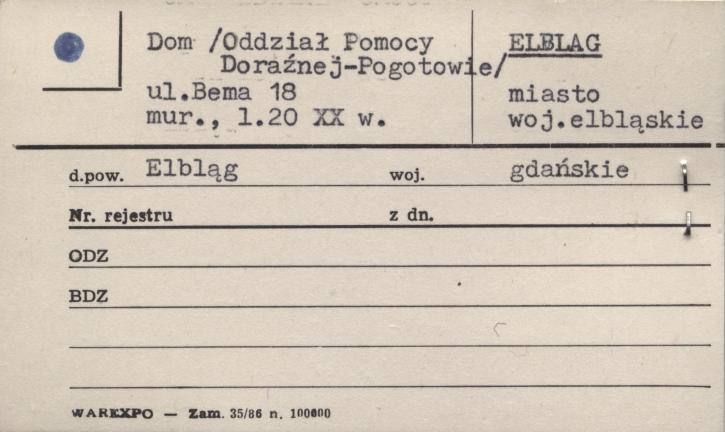 dom, oddziały pomocy doraźnej-pogotowie, skan 1