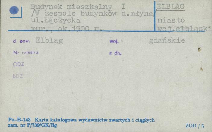 budynek mieszkalny I /w zespole budynków d. młyna/, skan 1