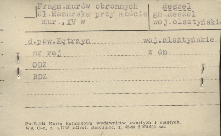 fragm. murów obronnych przy moście, skan 1