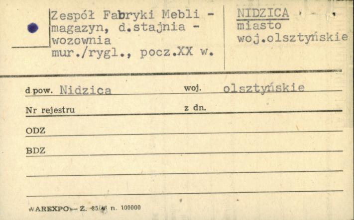 zespół fabryki mebli - magazyn, d. stajnia, wozownia, skan 1