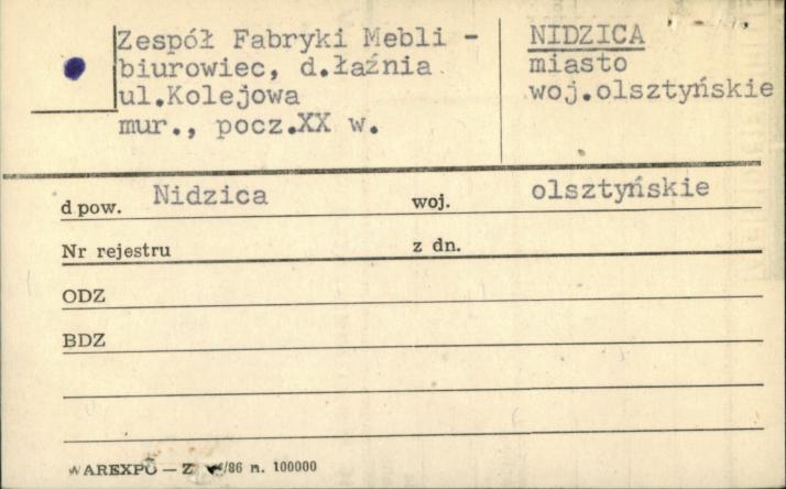 zespół fabryki mebli - biurowiec, d. łaźnia, skan 1