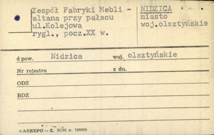 zespół fabryki mebli - altana przy pałacu, skan 1