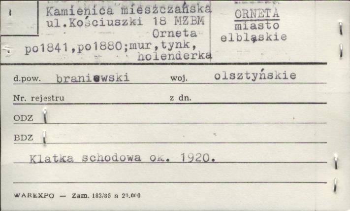 kamienica mieszczańska, skan 1