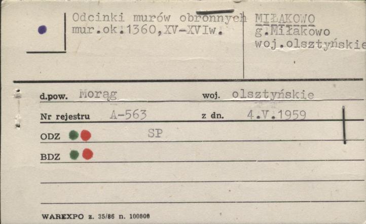odcinki murów obronnych, skan 1
