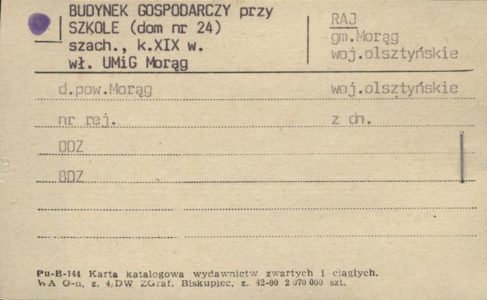 budynek gospodarczy przy szkole, skan 1