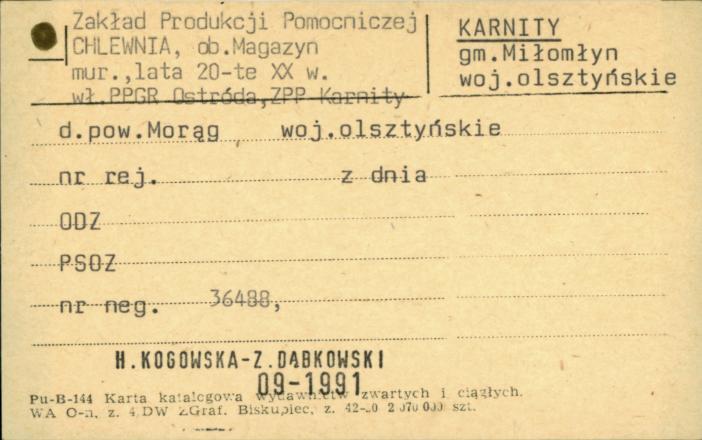 zakład produkcji pomocniczej, chlewnia, ob. magazyn, skan 1