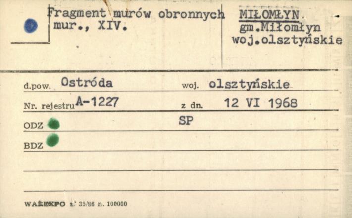 fragment murów obronnych, skan 1