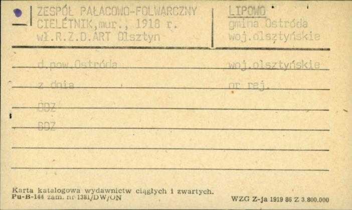 zespół pałacowo-folwarczny - cielętnik, skan 1