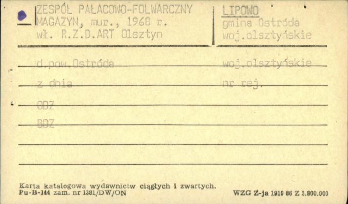 zespół pałacowo-folwarczny - magazyn, skan 1