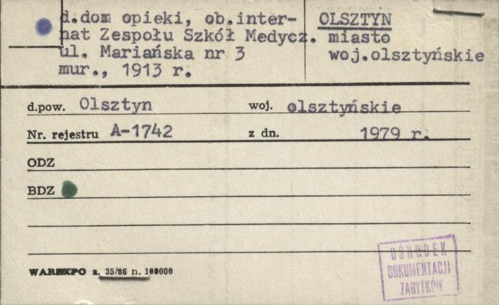 dom opieki, ob. internat zespołu szkół medycz., skan 1