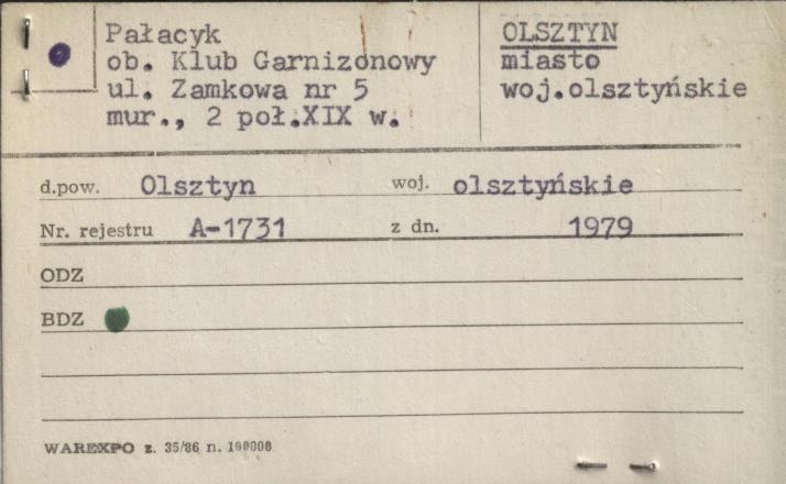 pałacyk, ob. klub garnizonowy, skan 1
