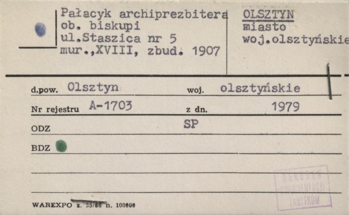 pałacyk archiprezbitera, ob. biskupi, skan 1