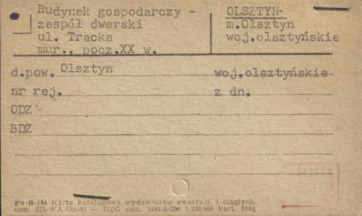 budynek gospodarczy - zespół dworski, skan 1