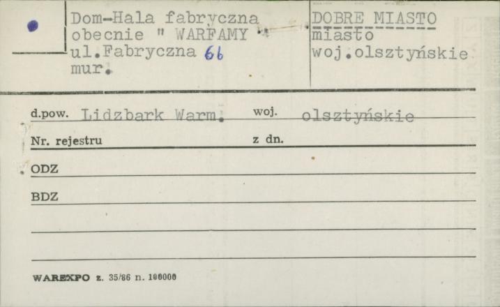 dom - hala fabryczna, obecnie warfamy, skan 1