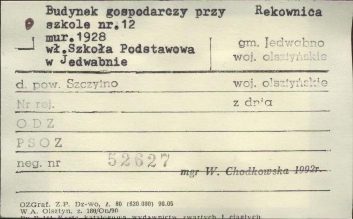 budynek gospodarczy przy szkole, skan 1