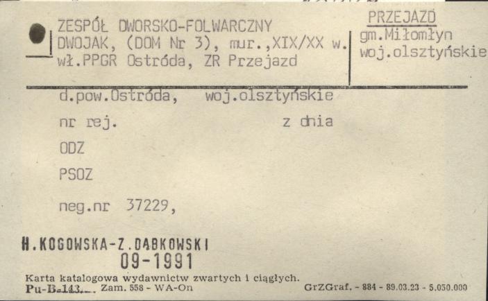 dwojak, ob. dom - zespół dworsko-folwarczny, skan 1