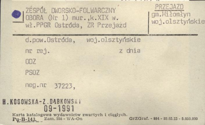 obora - zespół dworsko-folwarczny, skan 1