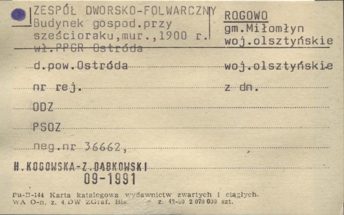 budynek gospodarczy przy sześcioraku - zespół dworsko-folwarczny, skan 1