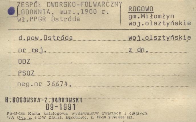 lodownia - zespół dworsko-folwarczny, skan 1
