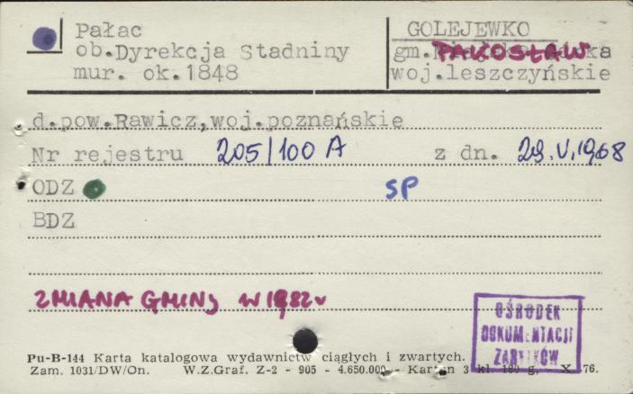 pałac, ob. dyrekcja stadniny, skan 1