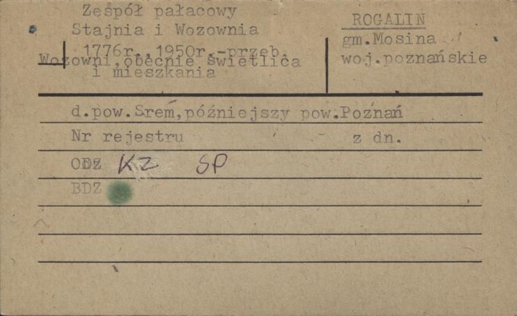 stajnia pałacowa i wozownia, ob. świetlica i mieszkania, skan 1