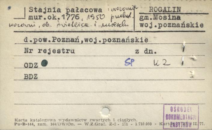 stajnia pałacowa i wozownia, ob. świetlica i mieszkania, skan 2