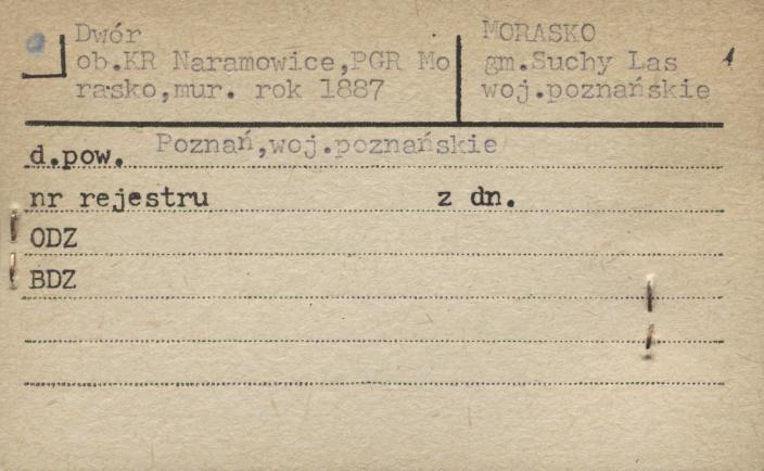 dwór, ob. kr Naramowice, PGR Morasko, skan 1