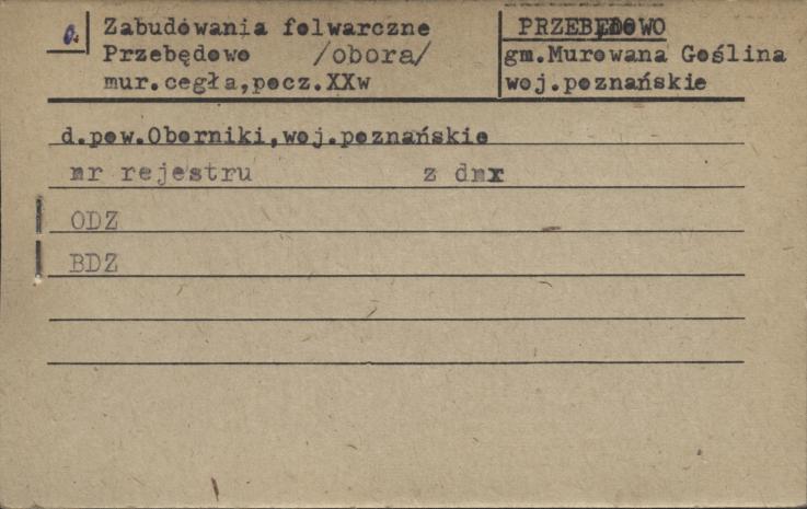 zabudowania folwarczne - obora, skan 1