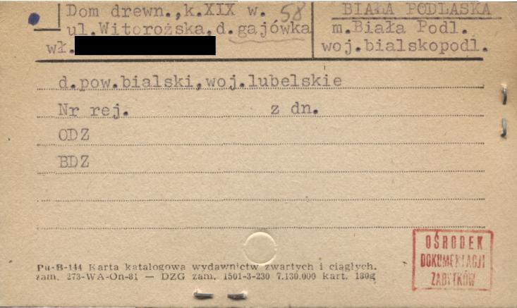 dom, d. gajówka, skan 1