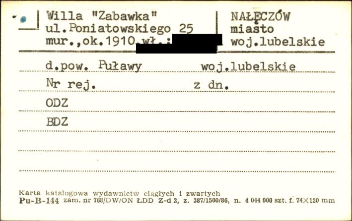 willa Zabawka, skan 1