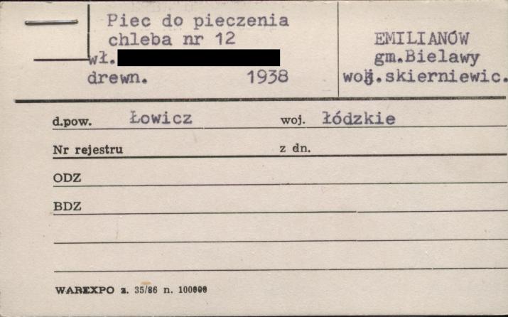 piec do pieczenia chleba, skan 1