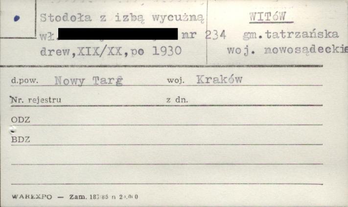 stodoła z izbą wycużną, skan 1