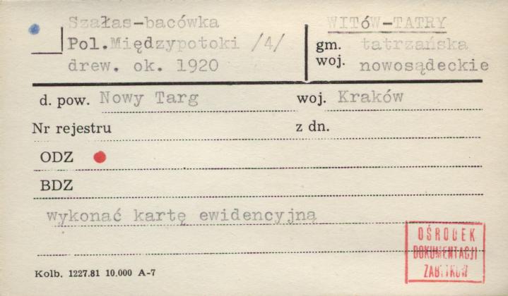 szałas - bacówka, skan 1
