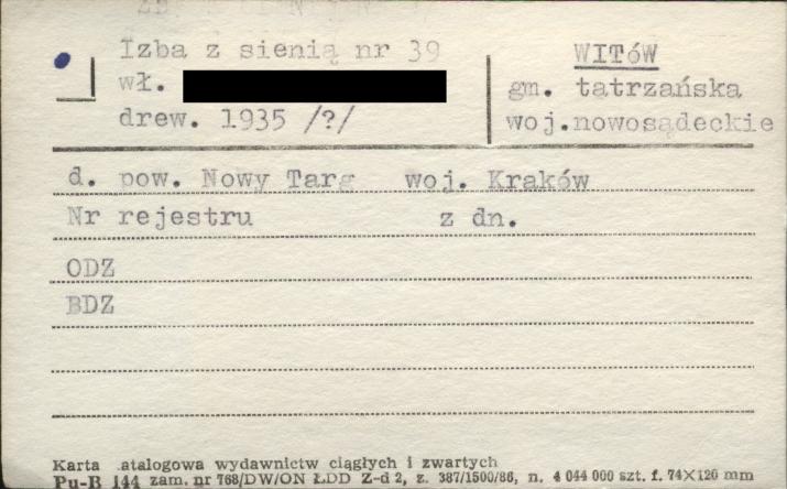 izba z sienią, skan 1